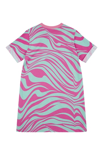 ELLE Junior Girls Pink Wave T-Shirt Dress