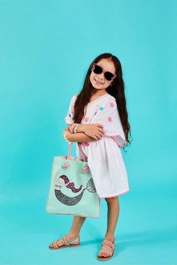 Accessorize Blue Girls Mermaid Shopper Bag