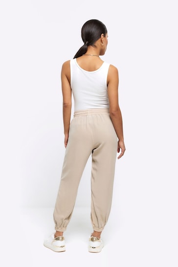 River Island Brown Petite Lyocell Jersey Mix Joggers