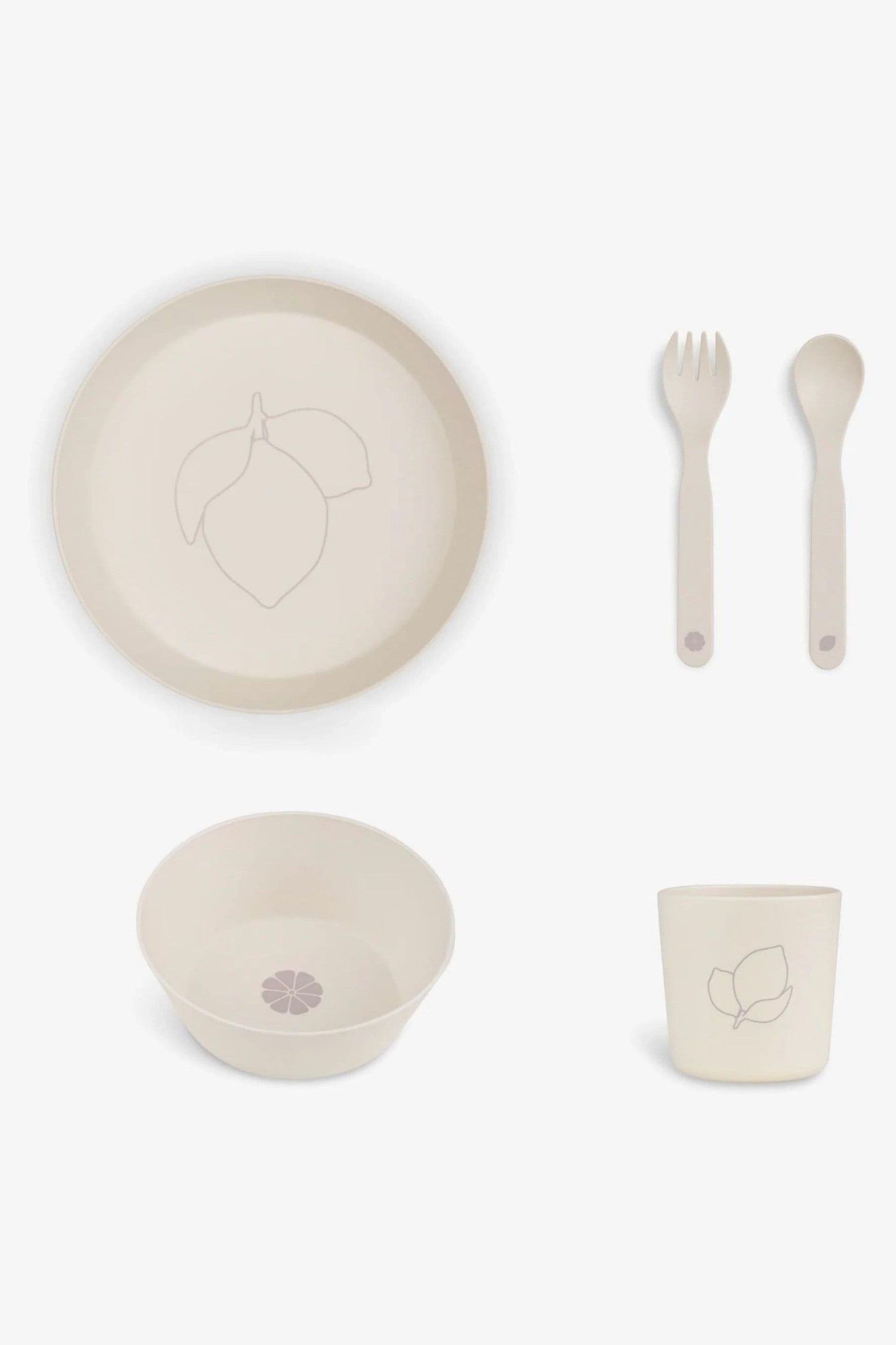 Citron Lemon 5 Piece Children Dinner Set