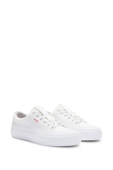 HUGO Low-Top White Trainers With Branded Laces