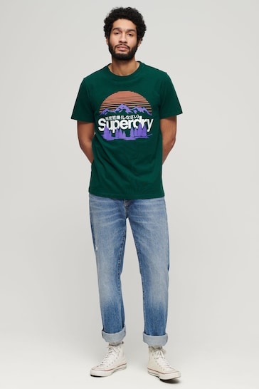 Superdry Green Great Outdoors Graphic T-Shirt