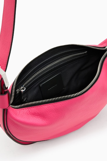 AllSaints Pink Half Moon Cross-Body Bag