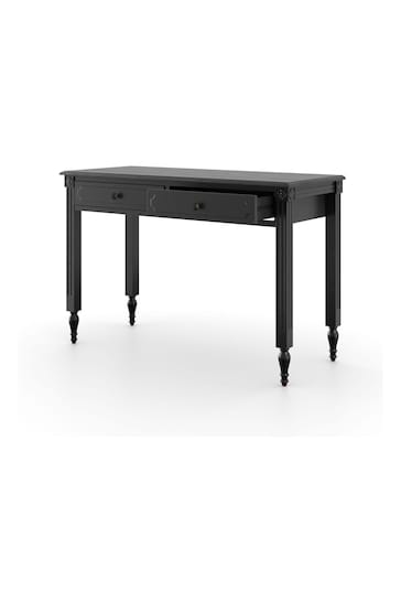 Feather & Black Black Casterton Wooden Dressing Table and Stool