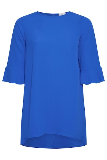 Yours Curve Blue Flute Sleeve Tunic