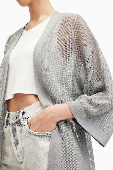 AllSaints Grey Misha Kimono