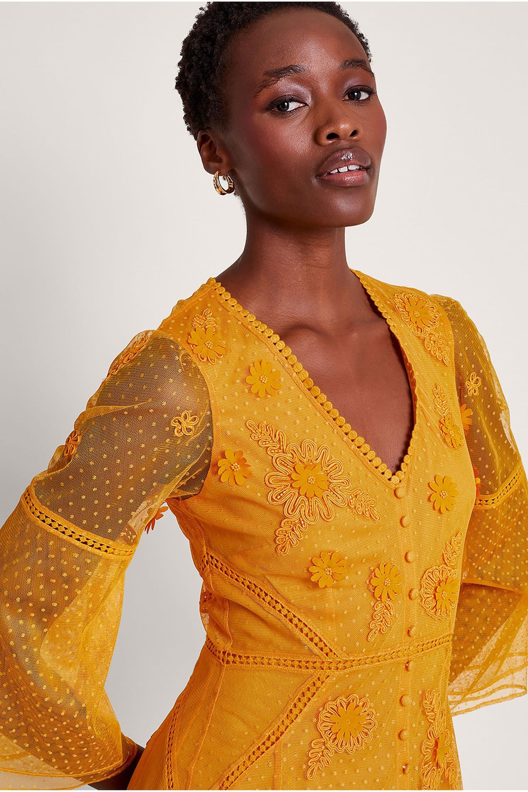Monsoon mustard dress online