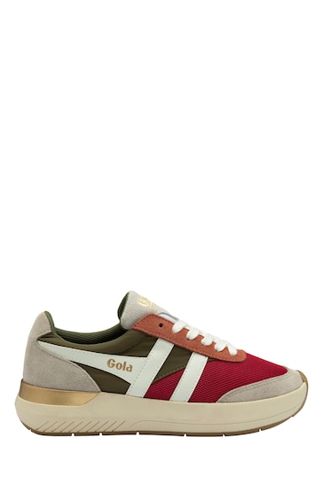 Gola Red Ladies Raven Lace-Up Trainers