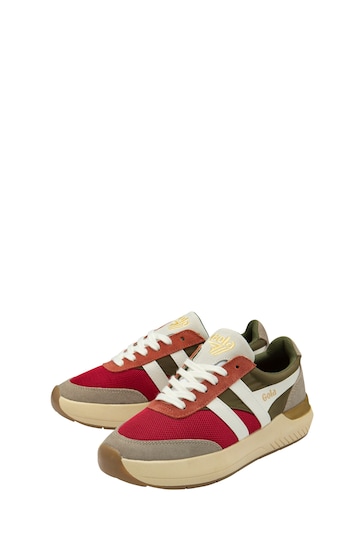 Gola Red Ladies Raven Lace-Up Trainers