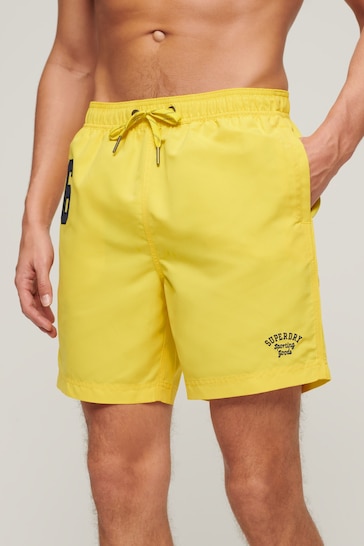 Superdry Yellow Recycled Polo 17 Inch Swim Shorts