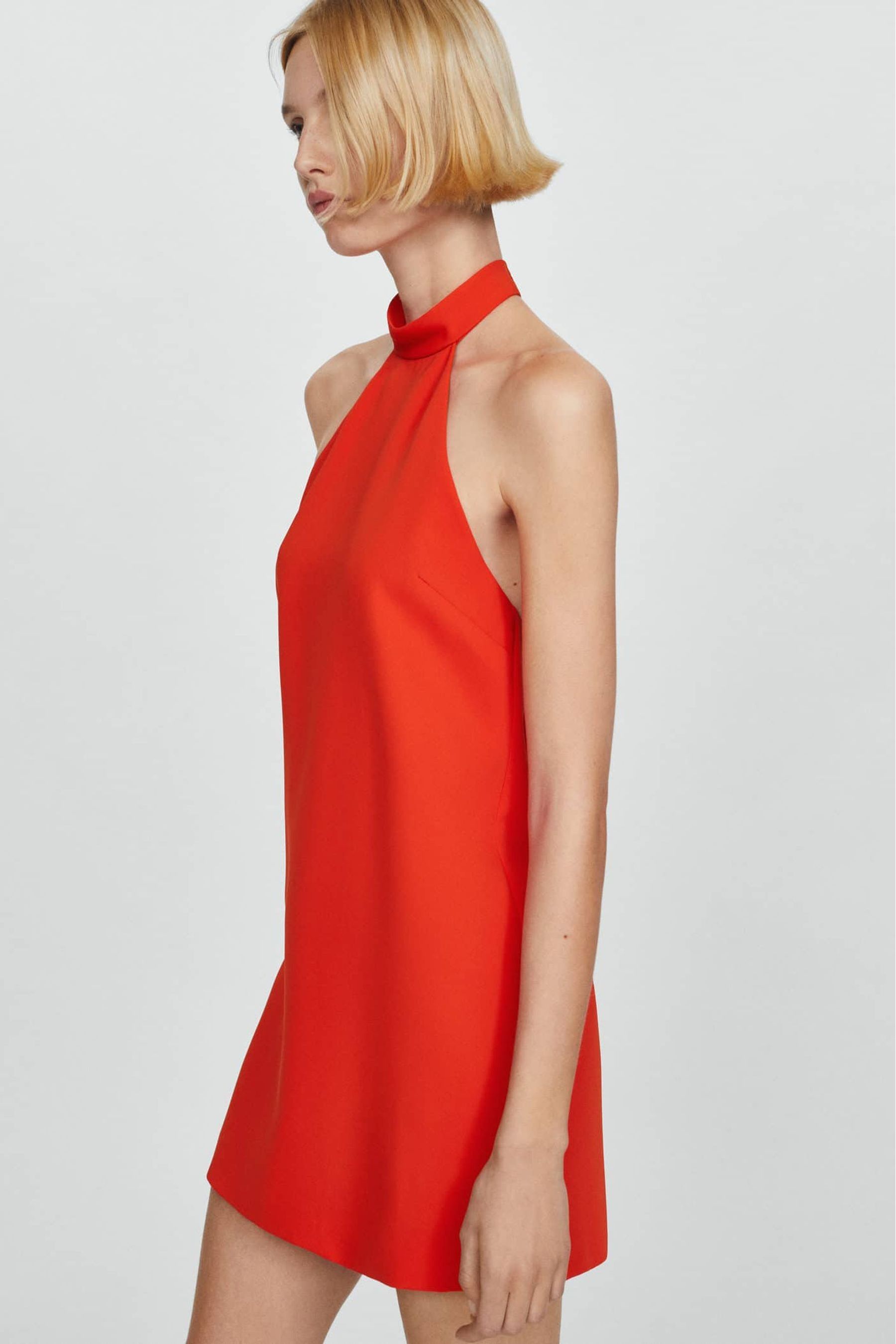 Buy Mango Red Halter Neck Open Back Dress from the Next UK online shop