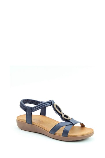 Heavenly Feet Navy Blue Clara Sandals