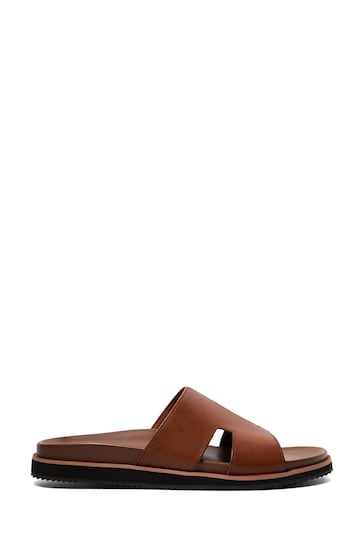 Dune London Brown Insight Chunky Sole Footbed Sandals