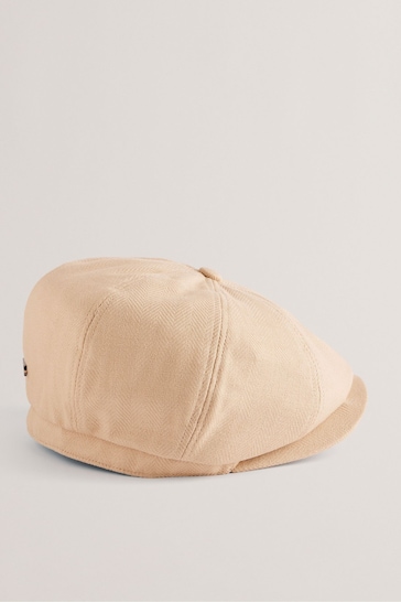 Ted Baker Cream Aliccs Herringbone Texture Baker Boy Hat