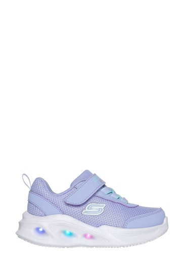 Skechers Blue Sola Glow Stretch Lace Trainers
