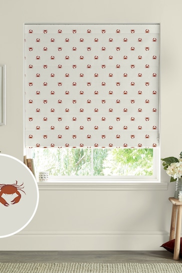 Sophie Allport White Crab Made to Measure Roman Blinds