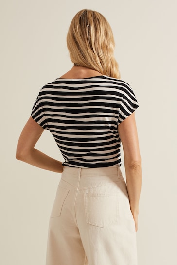 Phase Eight Black Stripe Print Kiara Top