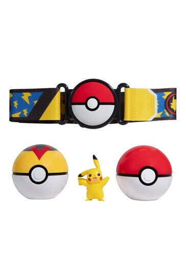 Pokemon Clip N Go Poke Ball Pikachu Belt Set