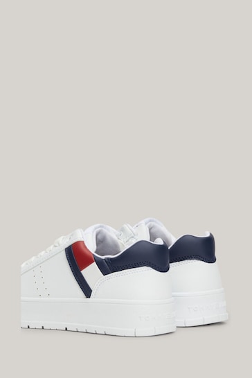 Tommy Hilfiger Flag Low Cut Lace-up White Sneakers