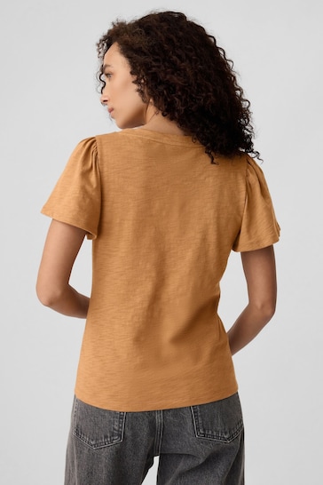 Gap Brown ForeverSoft Slub Short Sleeve T-Shirt