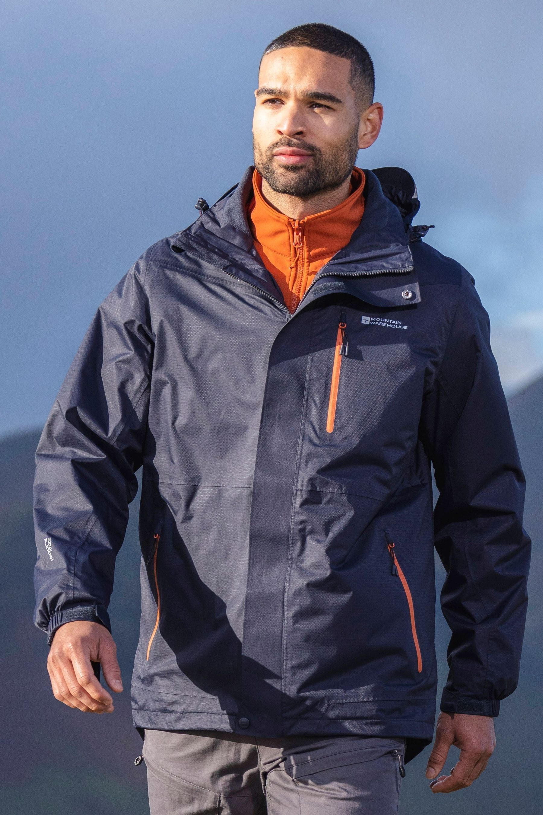 Mountain Warehouse Dark Blue Mens Bracken Extreme 3 In 1 Waterproof Jacket