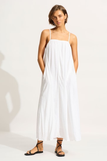 Seafolly Broderie White Maxi Dress