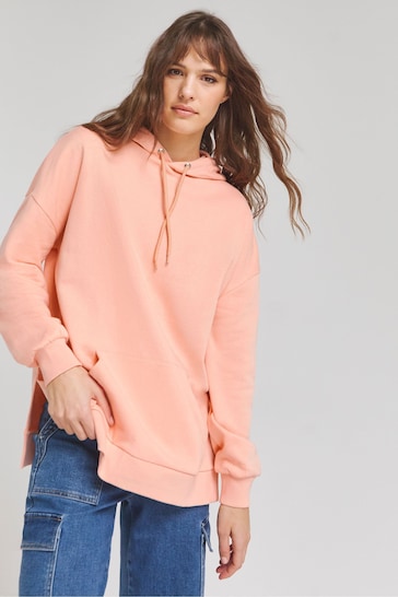 Simply Be Pink Longline Hooded Tunic