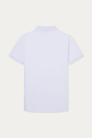 Hackett London Men Short Sleeve White Polo Shirt