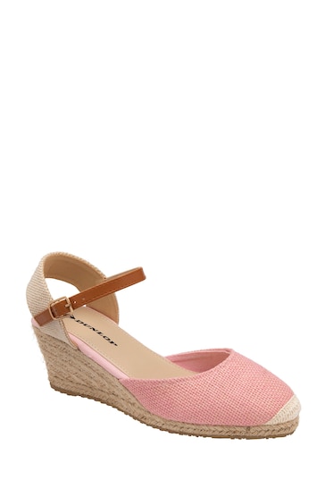 Dunlop Pink Wedges Espadrilles Sandals