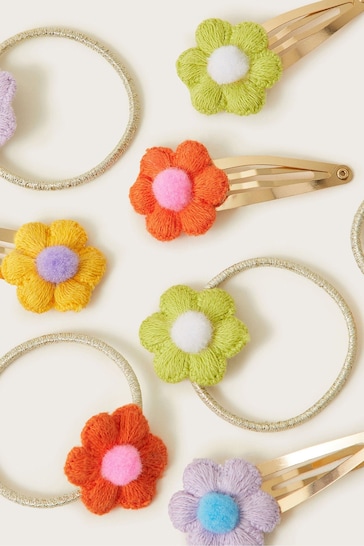 Monsoon Gold Crochet Flower Hair Set