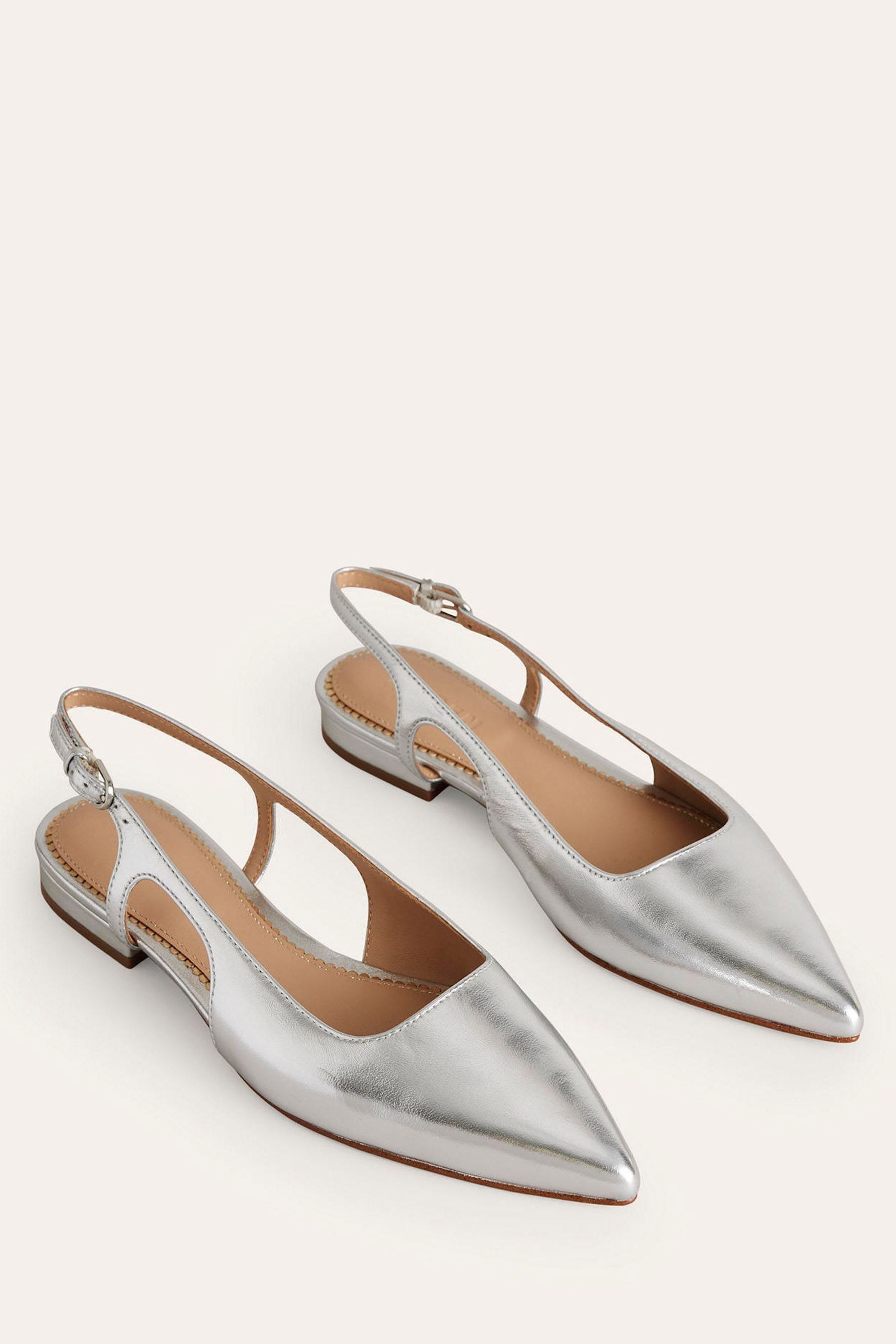 Boden silver shoes sales