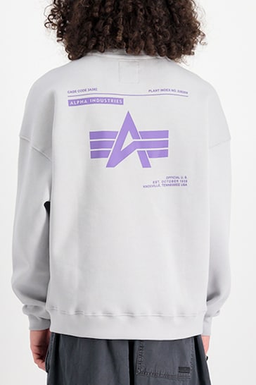 Alpha Industries Grey Logo BP Sweater