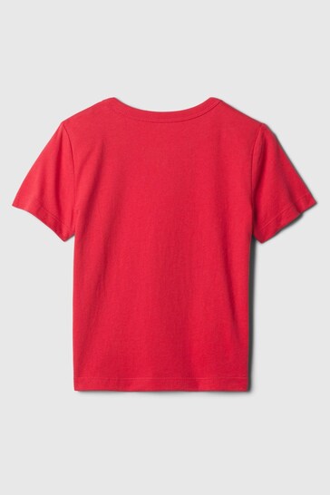 Gap Red Truck Graphic Logo Short Sleeve Crew Neck T-Shirt (Newborn-5yrs)