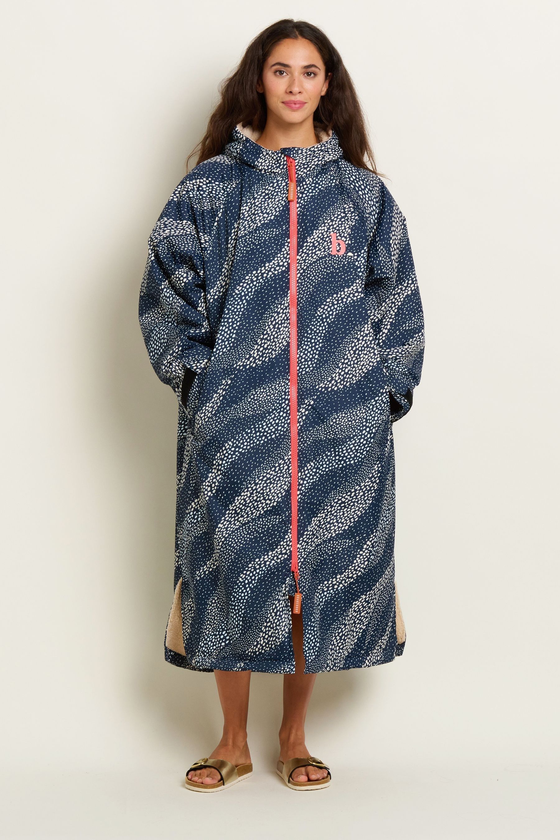 Buy Brakeburn Blue Flowing Dots Chinook Jacket from the Next UK online shop