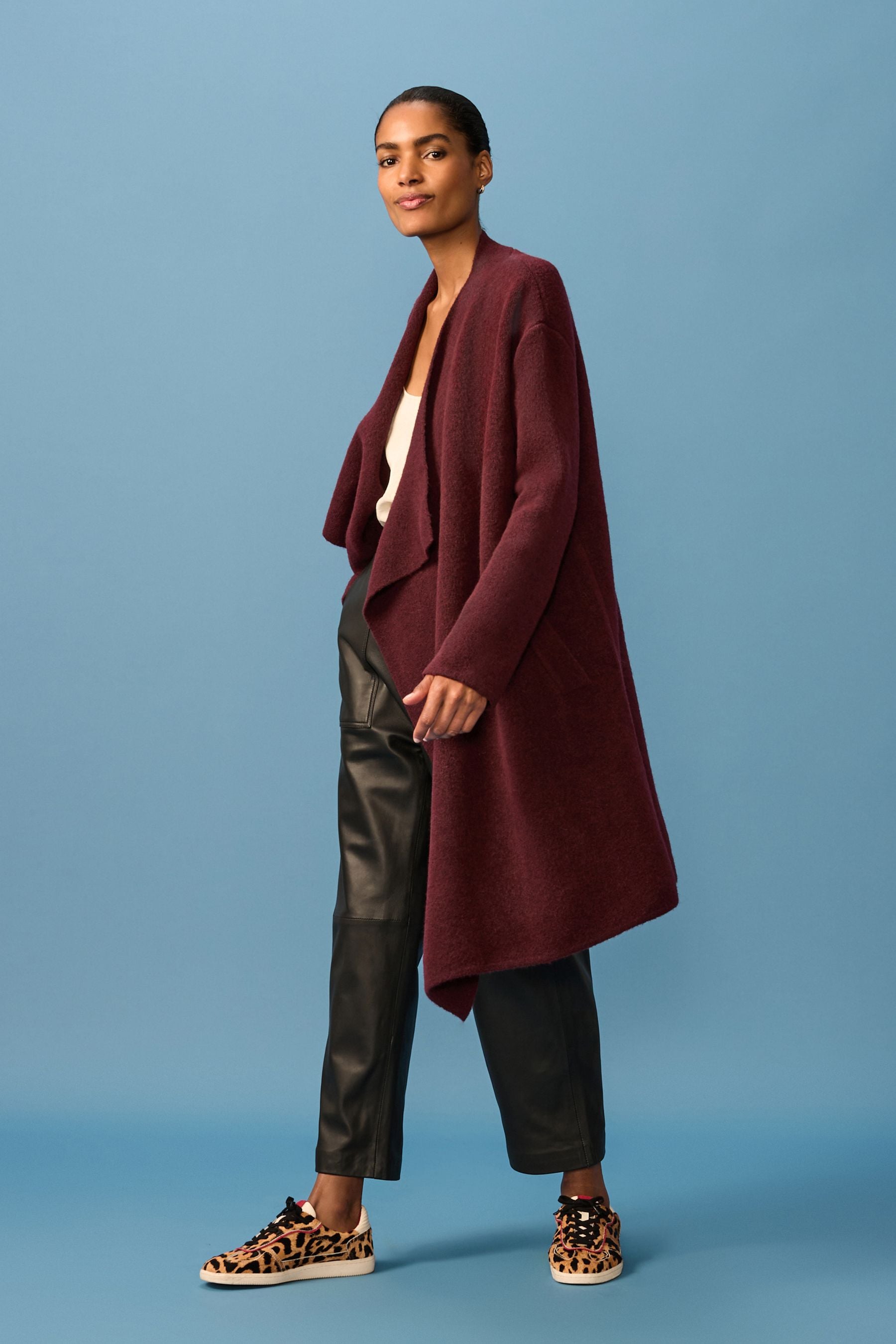 Berry coloured cardigan shop