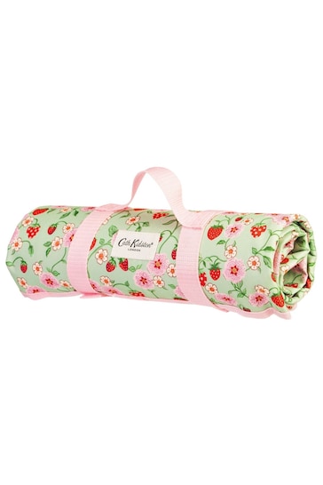 Cath Kidston Green Strawberry Picnic Blanket