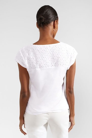 Hobbs Thea Broderie White Top