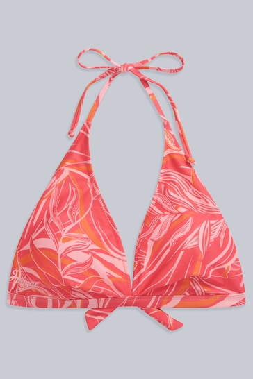 Animal Iona Halter Coral Printed Bikini Top