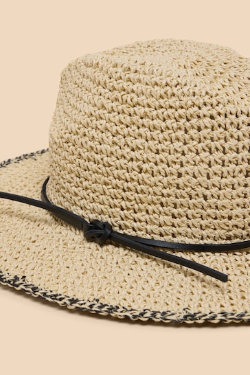 White Stuff Natural Summer Fedora Hat