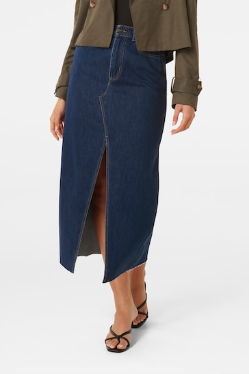 Forever New Blue Dallas Midaxi Skirt
