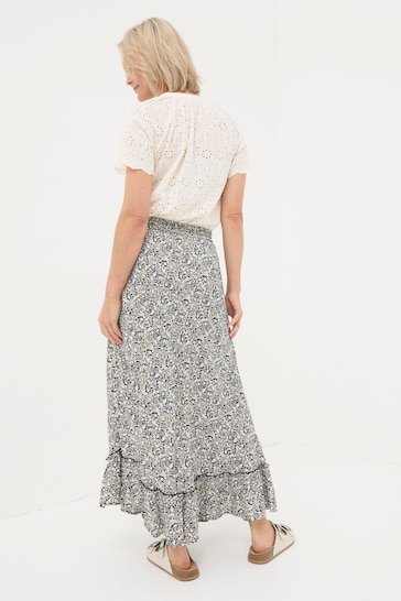 FatFace Black Lissy Inlay Floral Maxi Skirt