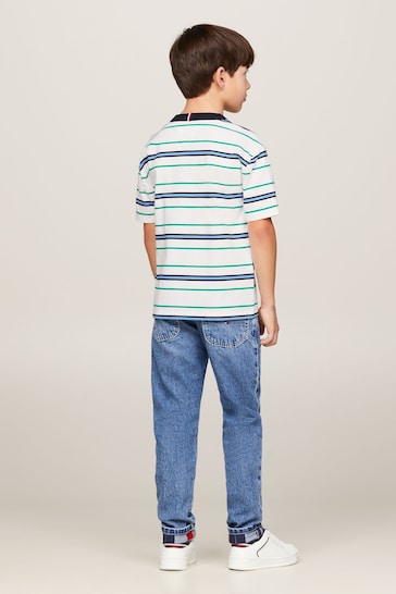 Tommy Hilfiger Monotype Stripes White T-Shirt