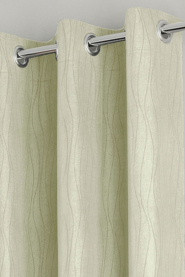 Enhanced Living Green Thermal Room Darkening Goodwood Readymade Curtains