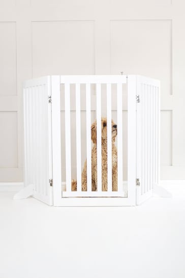 Lords and Labradors White Wooden Dog Gate