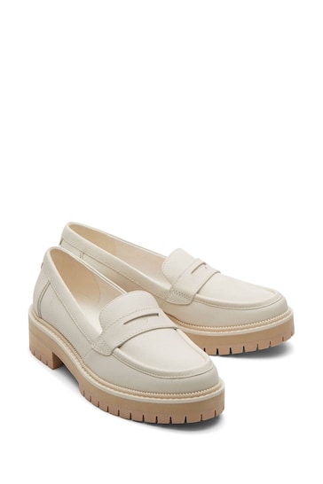 Toms Cara White Loafers