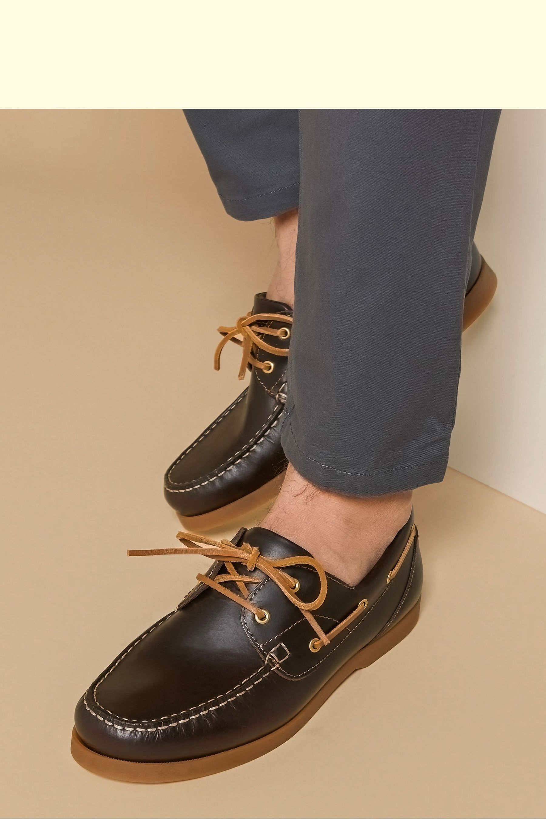 Buy Jones Bootmaker Parsons Leather Boat Brown Shoes from the Next