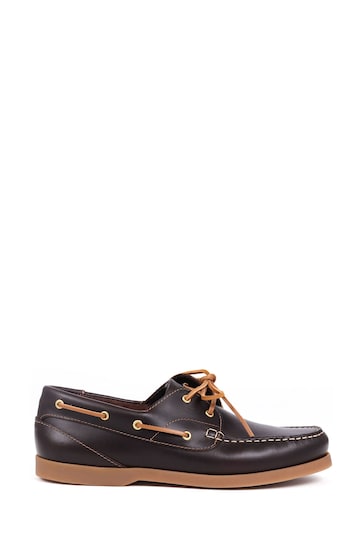 Jones Bootmaker Parsons Leather Boat Brown Shoes
