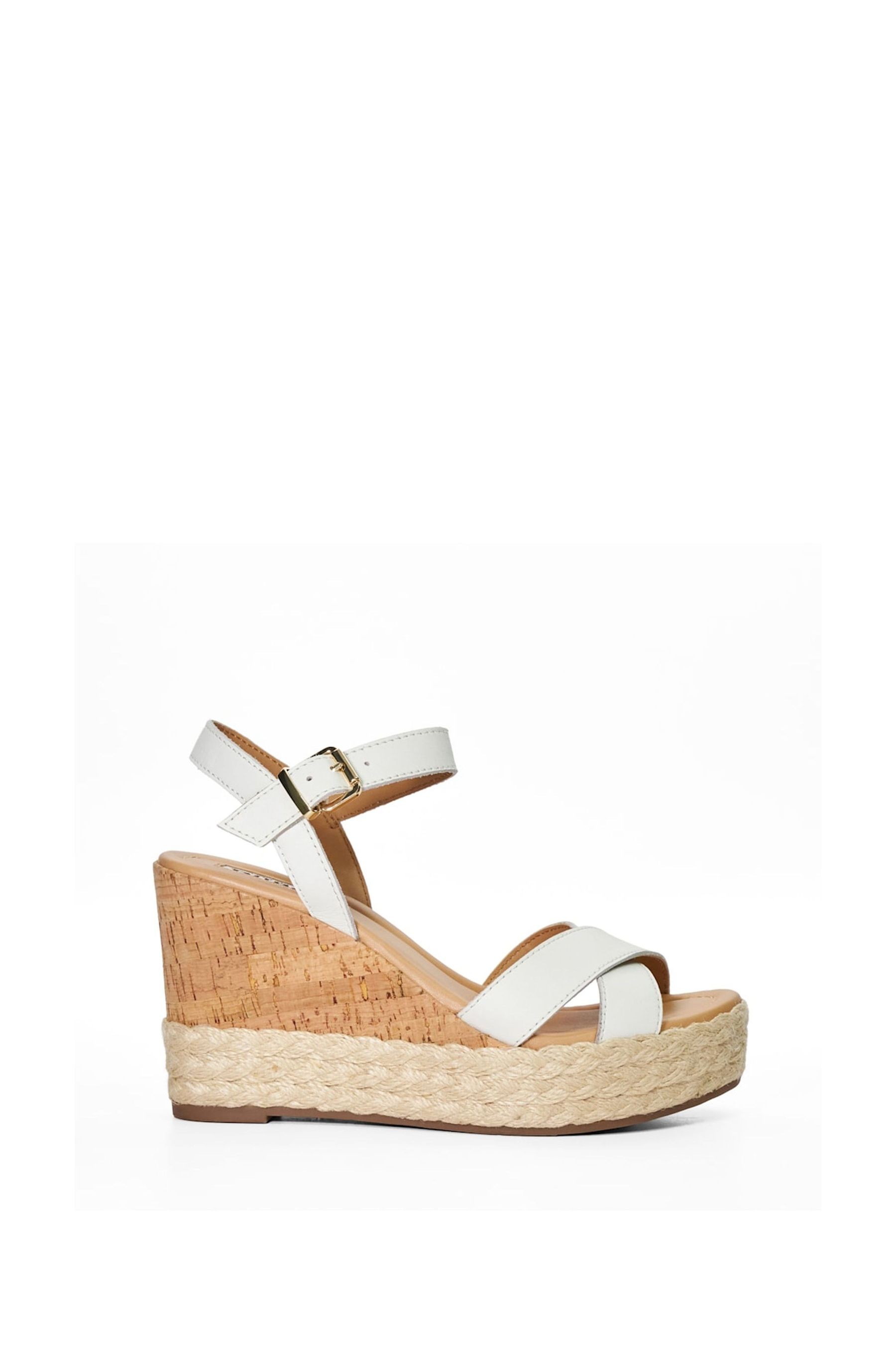 Buy Dune London White Kindest Cross Strap Wedge Sandals from the Next UK online shop