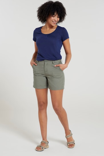 Mountain Warehouse Green Bayside 100% Organic Cotton Womens Shorts