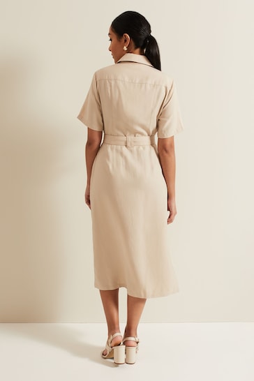 Phase Eight Natural Petite Willow Utility Midi Dress